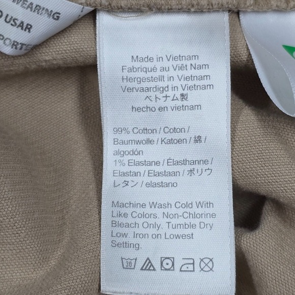 J Crew 484 Pants 31x32‎ Tan Corduroy Straight Leg Stretch Chinos Comfort - Picture 6 of 13